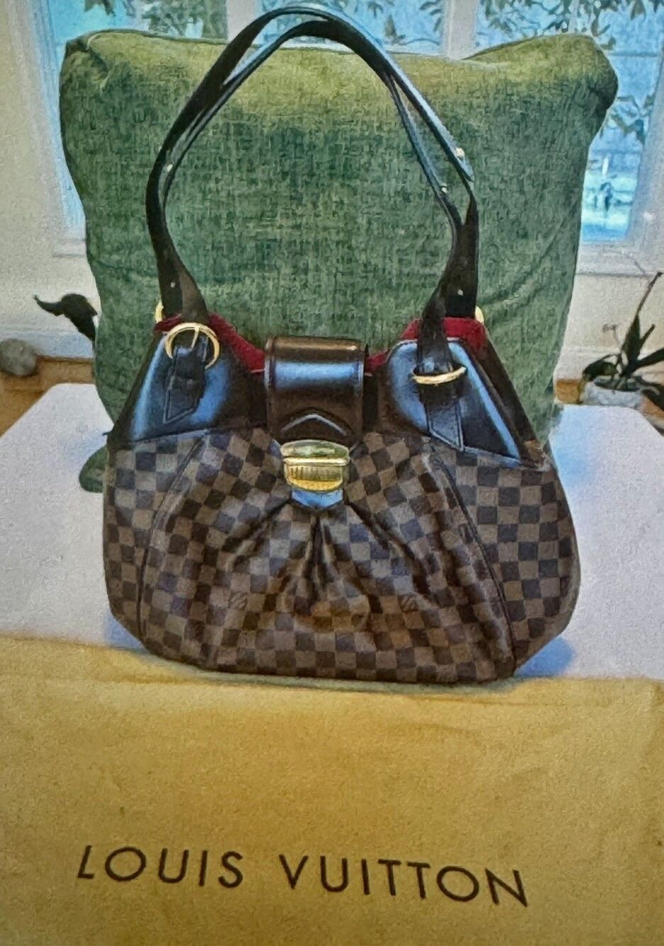 Louis Vuitton Brown Sistina GM Shoulder Bag Damier Ebene